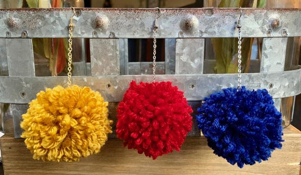 Pom Pom Earrings