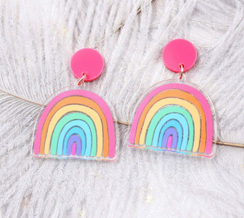 Clear Acrylic Rainbow Dangles