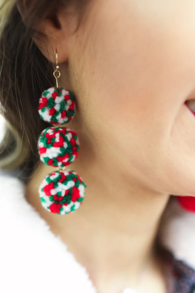 It’s the Season Pom Earrings