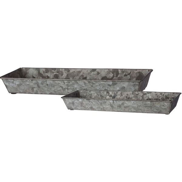 Medium Galvanized Rectangular Tray