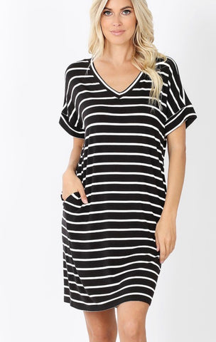 Black & White Stripe Dress