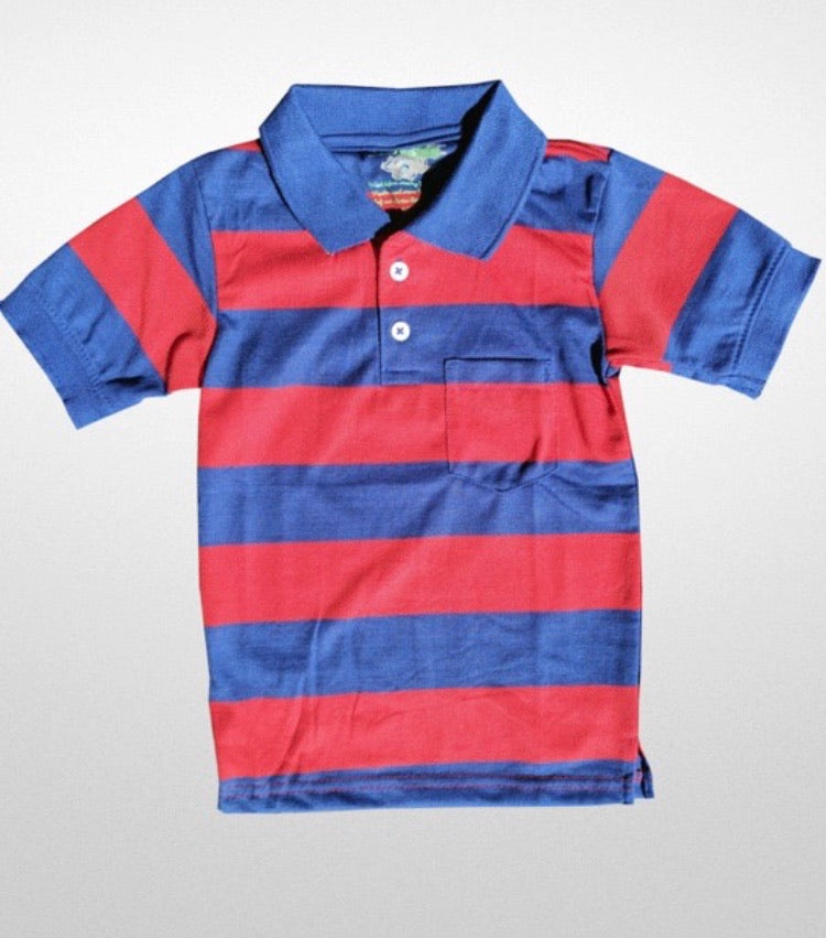 Red & Blue Stripe Polo