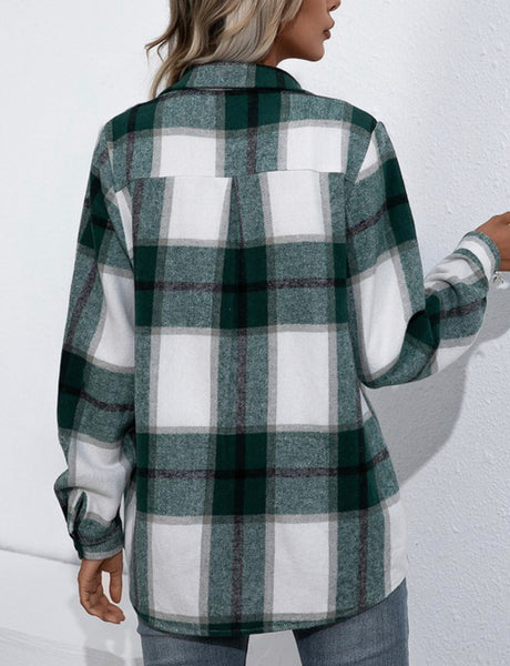 Green Plaid Shacket