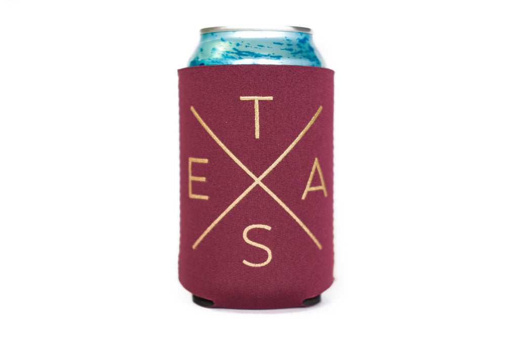 Maroon X Texas Koozie