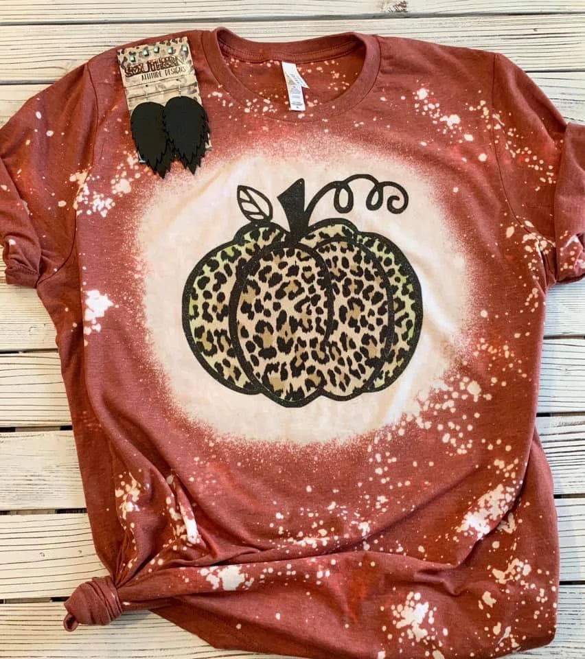 Leopard Bleached Pumpkin Tee