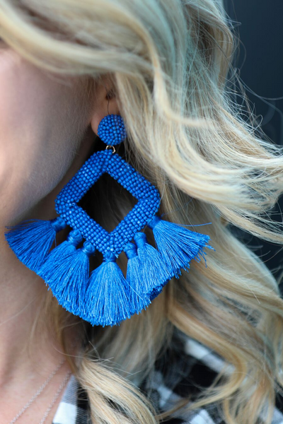 Beaded Tassel Earrings