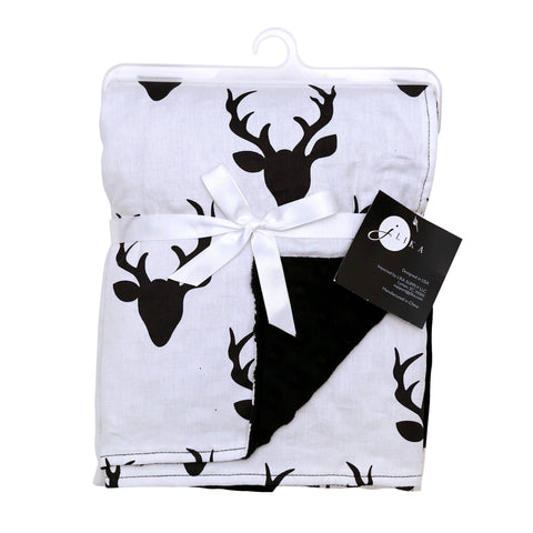 Deer Minky Baby Blanket