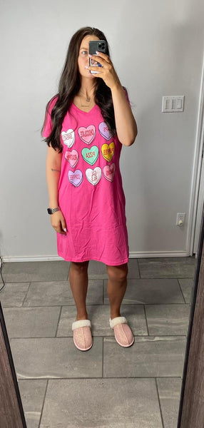 Conversation Heart Night Gown ❤️