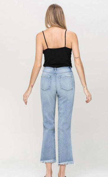 Flying Monkey Super High Rise Distressed Relaxed Straight Jeans