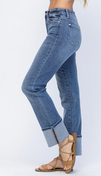 Judy Blue Straight Leg Wide Cuff