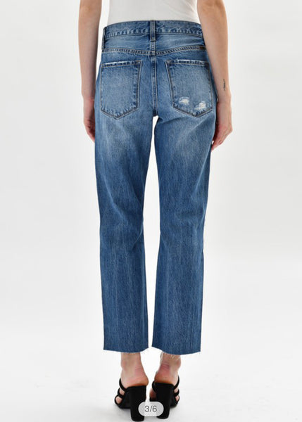 Kan Can High Rise Distressed Jeans