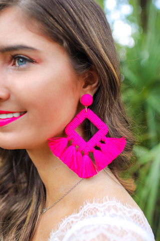 Beaded Tassel Earrings