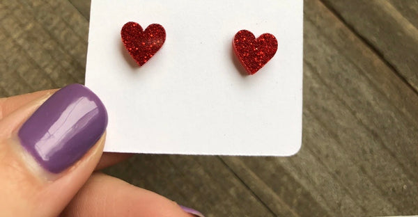 Druzy Heart Earrings