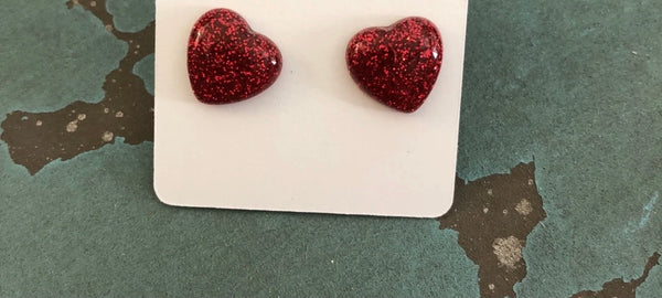 Druzy Heart Earrings