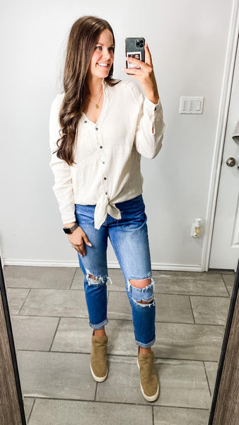 Plush Cotton Oversized Button Down