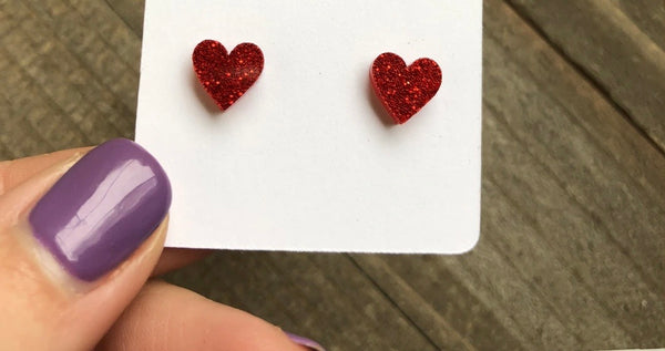 Druzy Heart Earrings