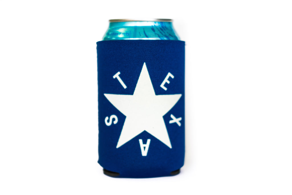 Navy Texas Star Koozie