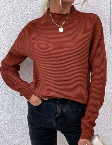 Ribbed Brick Sweater