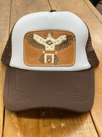 McIntire Tooled Chocolate Brown Thunderbird Cap