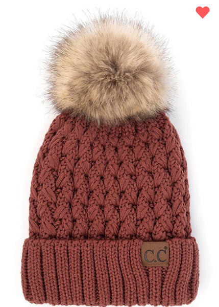 Furry Pom CC Beanies