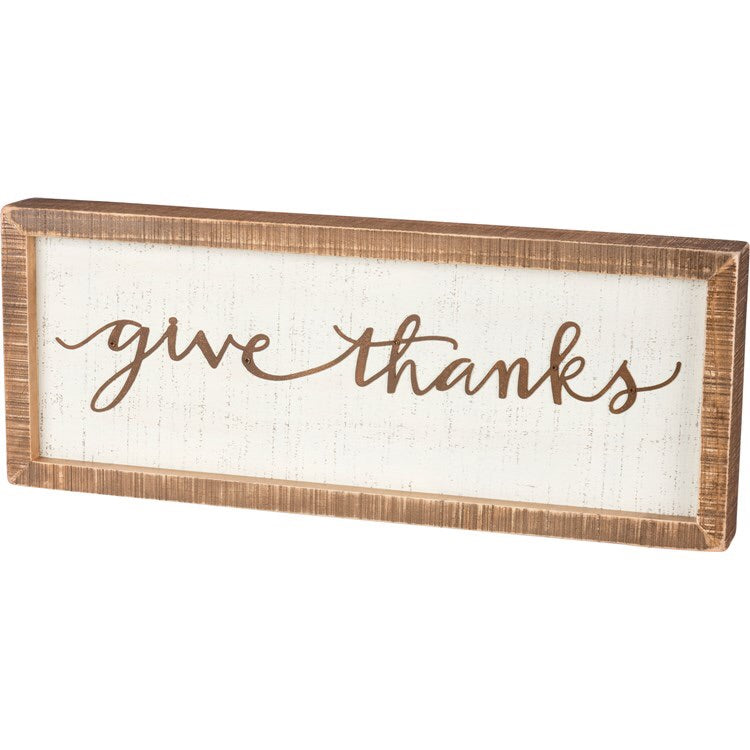 Give Thanks Box Sign