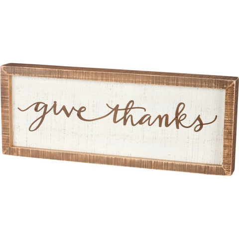 Give Thanks Box Sign