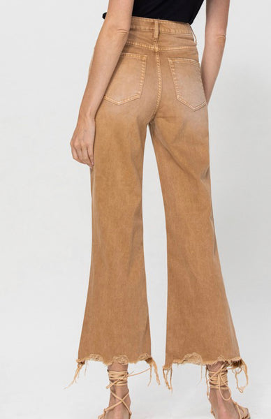 Mustard Vintage Crop Flares