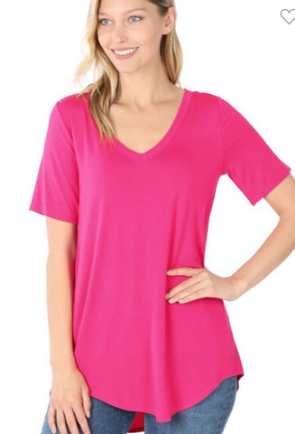 Hot Pink Basic Tee