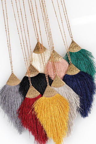 Fine Thread Tassel Necklace